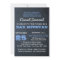 Chalkboard Blue Bar Mitzvah Invitation