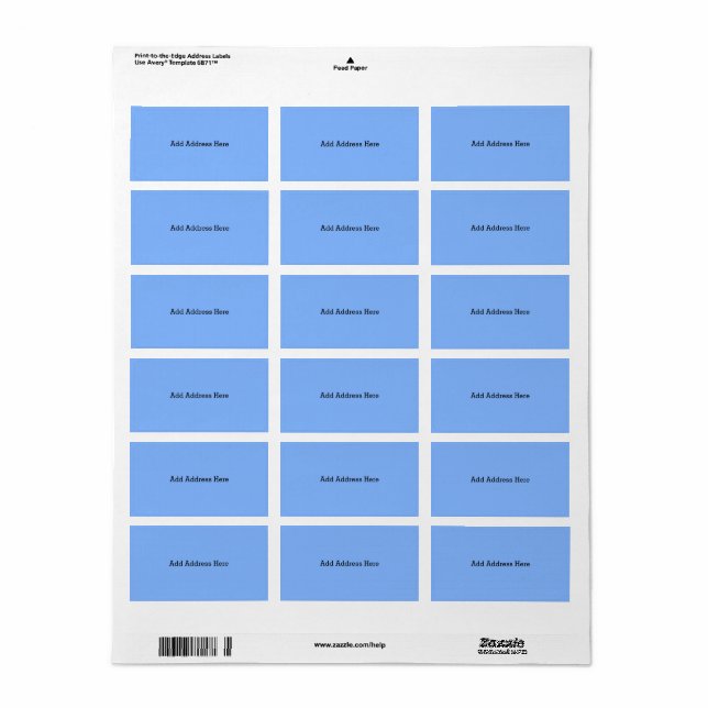 Chalkboard Blue Coordinating Address Labels (Full Sheet)