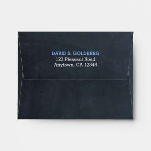 Chalkboard Blue Thank You Envelope