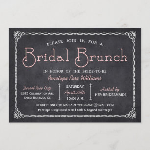 Chalkboard Bridal Brunch Bridal Shower Invitations