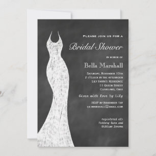 Chalkboard Bridal Shower Invitation