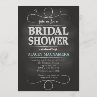 Chalkboard Bridal Shower Invitation