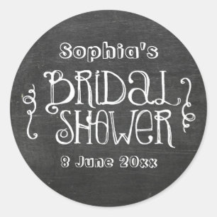 chalkboard bridal shower sticker