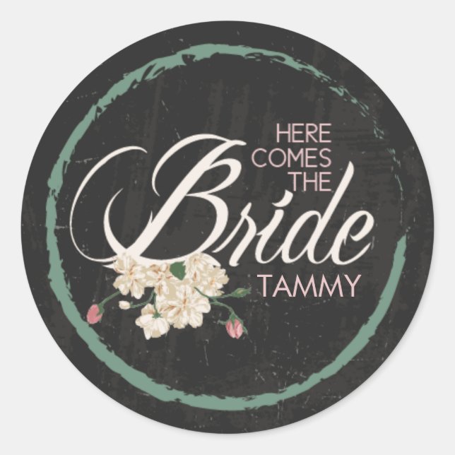 Chalkboard Bridal Sticker (Front)
