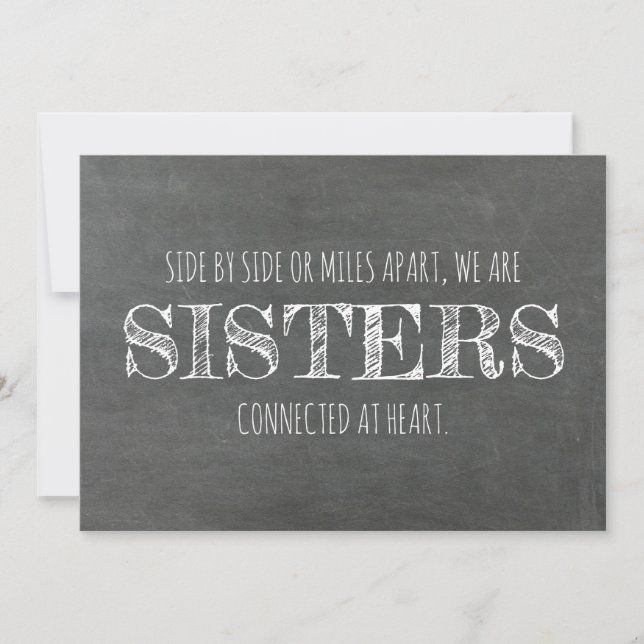 Chalkboard Bridesmaid / Maid of Honour Proposal Invitation (Front)