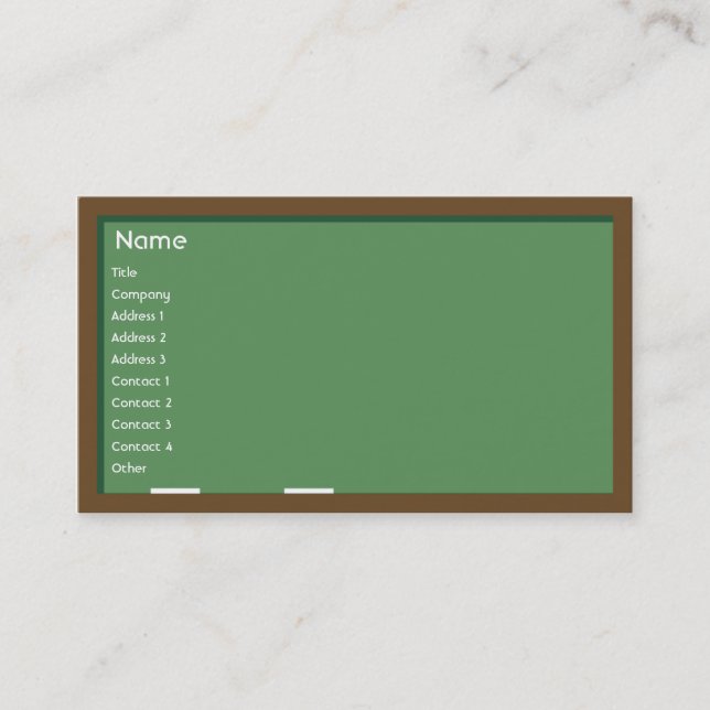 Chalkboard - Business Business Card (Front)