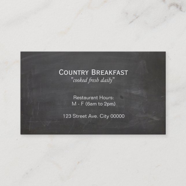 Chalkboard Business Card (Front)