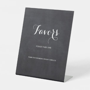 Chalkboard Calligraphy Favor Please Take One Pedestal Sign
