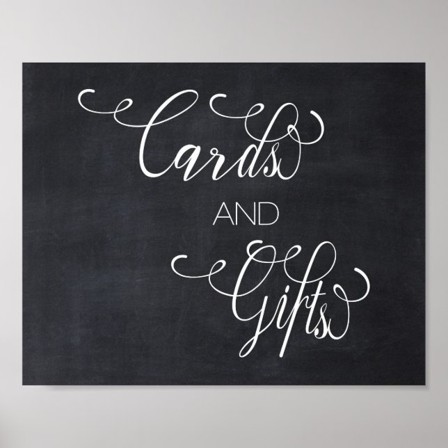 Chalkboard Cards and Gifts Wedding Sign (Front)