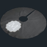 Chalkboard Chalk Board Monogram Initial Tree Skirt<br><div class="desc">Chalkboard Chalk Board Vintage Teacher Black Board Print Fabric Pattern Custom Personalised Monogram Initial Tree Skirt</div>