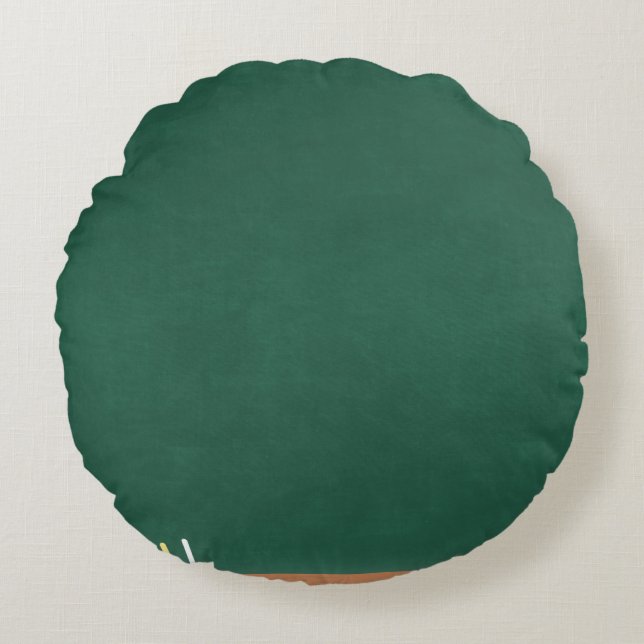 Chalkboard chalk eraser classroom round cushion (Front)