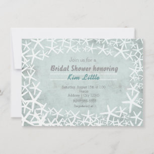 Chalkboard Chalk Vintage Beach Starfish Invitation