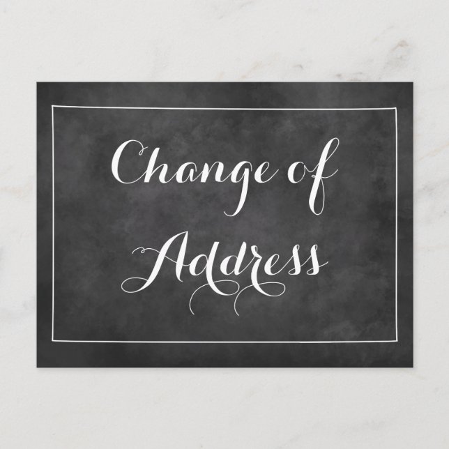 Chalkboard change of address moving postcards (Front)