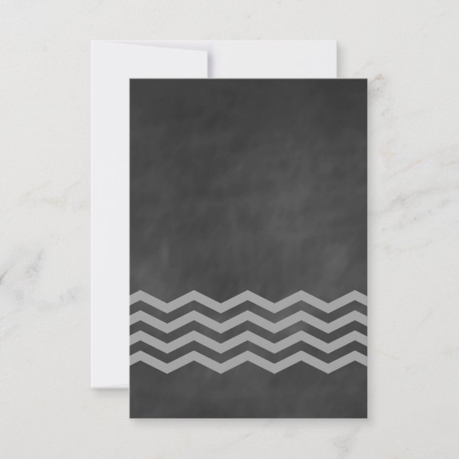 Chalkboard Chevron RSVP (Front)