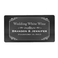 Chalkboard Chic Custom Wedding Mini Wine Labels
