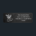 Chalkboard Christmas Bells Personalised Address<br><div class="desc">Chalkboard background with hand drawn chalk bells and foliage return address label. Personalise text,  font style,  colour and size.</div>