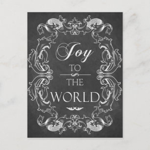 Chalkboard Christmas card Joy to the World