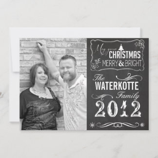 Chalkboard Christmas Cards Holiday Custom Photo