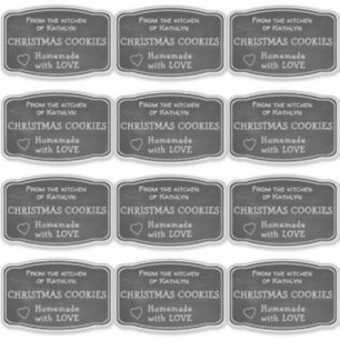 Chalkboard Christmas Cookies Homemade with LOVE
