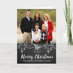 Chalkboard Christmas Folded Photo Card