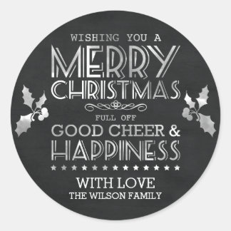 Chalkboard Christmas Gift Stickers / Labels