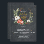 Chalkboard Christmas Holiday Party Invitation card<br><div class="desc">Elegant Rustic Christmas Holiday Party Invitation card</div>