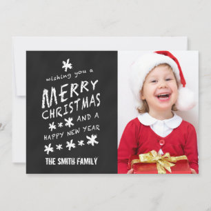CHALKBOARD CHRISTMAS HOLIDAY PHOTO CARD