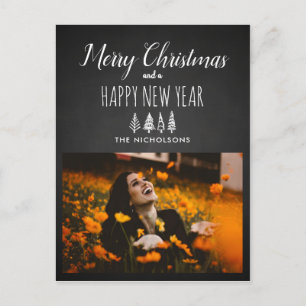 Chalkboard Christmas & New Year   Holiday Photo