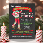 Chalkboard Christmas Pajama Party Invitations<br><div class="desc">Chalkboard Christmas Pajama Party Invitations Super cute for the Holidays, this Christmas party is for adults or kids that have a pajama theme. Features Santa pj's and reindeer slippers, fun fonts and banners all on a chalkboard background. Hand drawn illustration by McBooboo's. To make more changes go to Personalise this...</div>