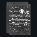 Chalkboard Christmas Ugly sweater Party Invitation<br><div class="desc">Fun Chalkboard Christmas Tacky sweater Party Invitations</div>