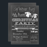 Chalkboard Christmas Ugly sweater Party Invitation<br><div class="desc">Fun Chalkboard Christmas Tacky sweater Party Invitations</div>