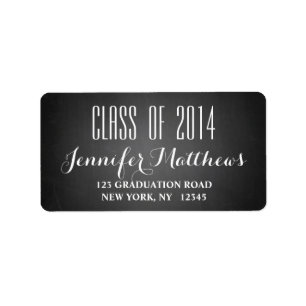 Chalkboard Class of 2014 Graduation Address Label