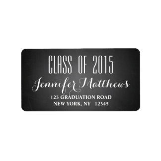 Chalkboard Class of 2015 Graduation Address Label