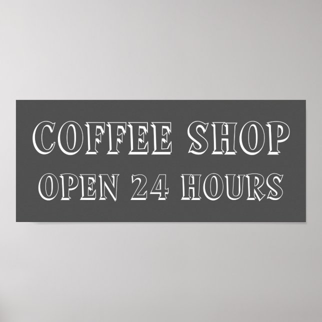 Chalkboard Coffee Shop Kitchen Sign Art Poster (Front)