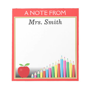 Chalkboard & Coloured Pencils A Note From Teacher