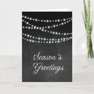 Chalkboard Corporate Holiday Card - Twinkle Lights