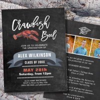 Chalkboard Crawfish Boil 3 Photo Graduation Party