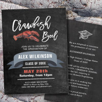 Chalkboard Crawfish Boil Graduation BBQ Party