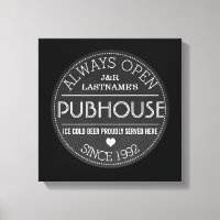 Chalkboard Custom Couple Pubhouse with Wedding Yr