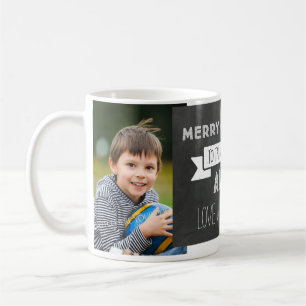 Chalkboard Custom Photo Best Aunt Christmas Mug