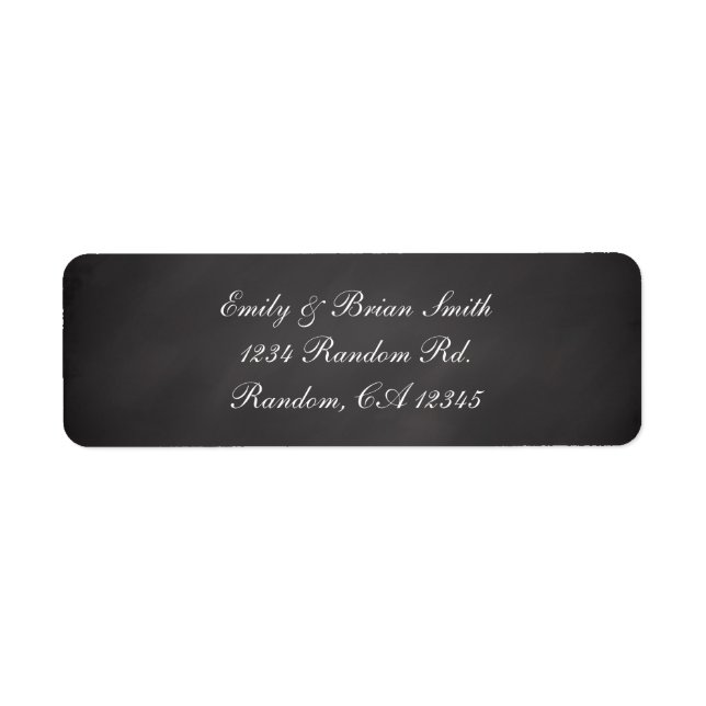 Chalkboard custom return address labels (Front)