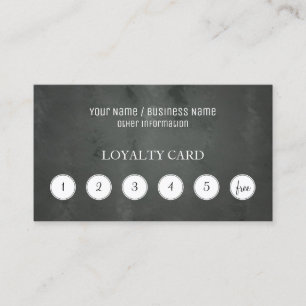 Chalkboard Customer Loyalty Punch Card