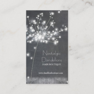 Chalkboard Dandelions Business Appointment Card