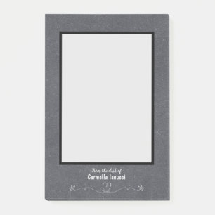 Chalkboard Design Personalized Name Heart Flourish Post-it Notes