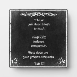 Chalkboard Design with Lao Tzu Inspirational Quote Plaque