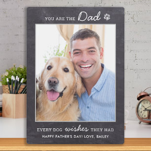 Chalkboard DOG DAD Personalised Pet Photo  Plaque