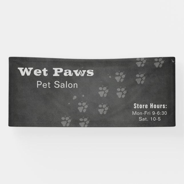 Chalkboard Dog Grooming Services Banner (Horizontal)