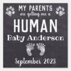 Chalkboard Dog Pregnancy Announcement Sign