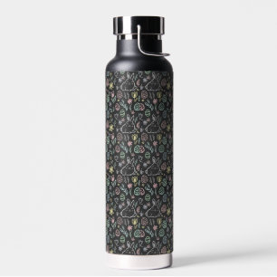 Chalkboard Easter Bunny Doodle Pattern Water Bottle