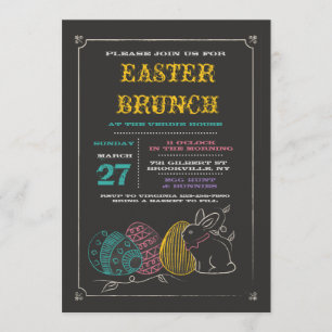 Chalkboard Easter Invitation